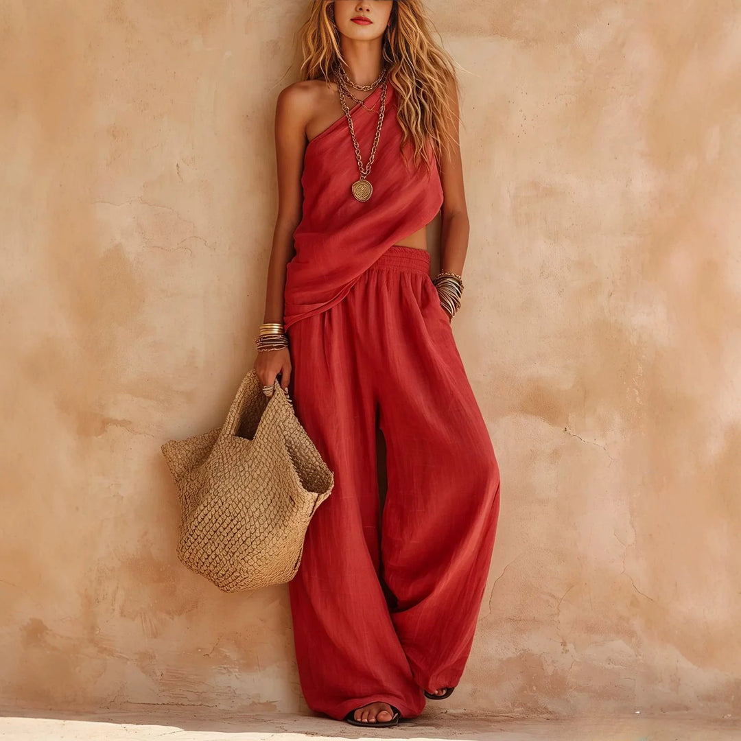 Brianna One Shoulder Lounge Set