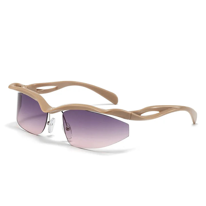 Elba Rimless Retro Sunglasses