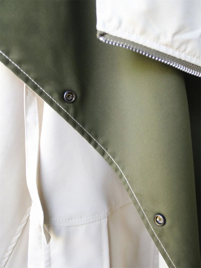Harlow Contrast Collar Trench