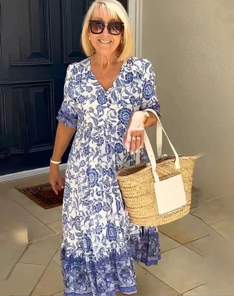 Madelyn Floral Tie Dye Maxi Dress