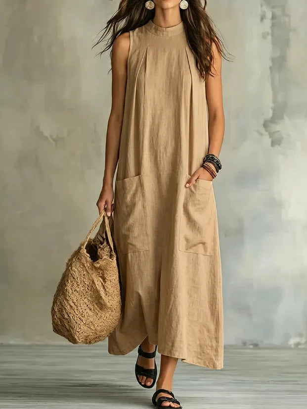 Selena Sleeveless Pocket Maxi Dress