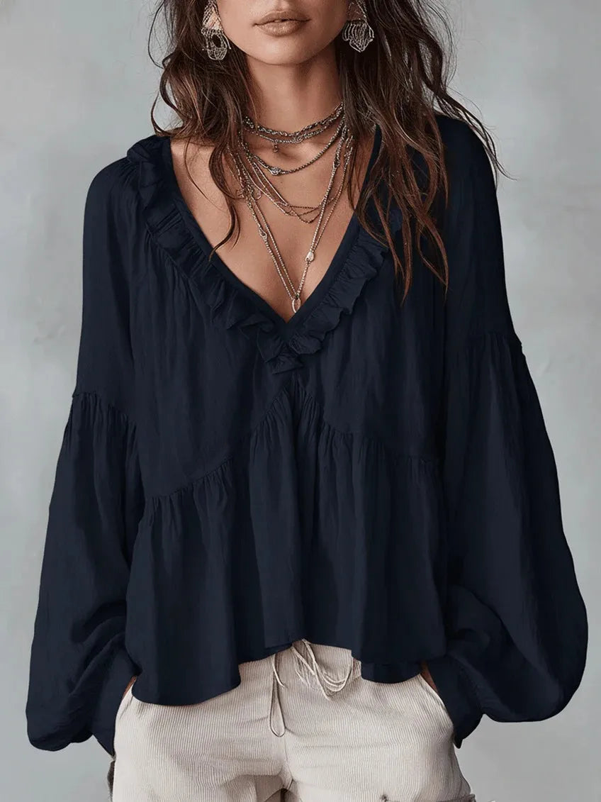 Elara Ruffle Blouse