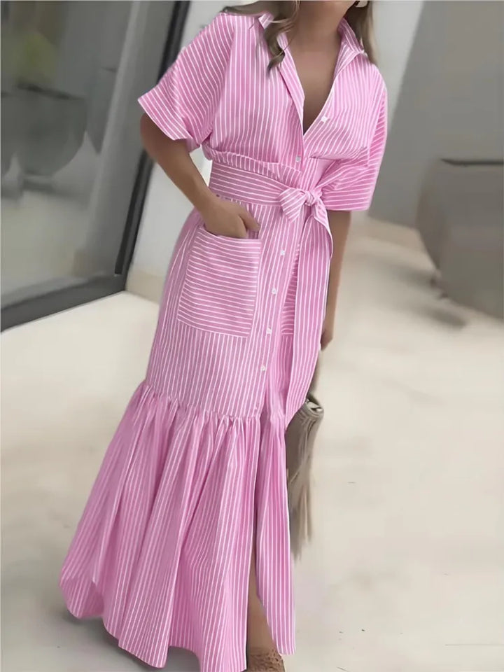 Madison Striped Pocket Maxi Dress