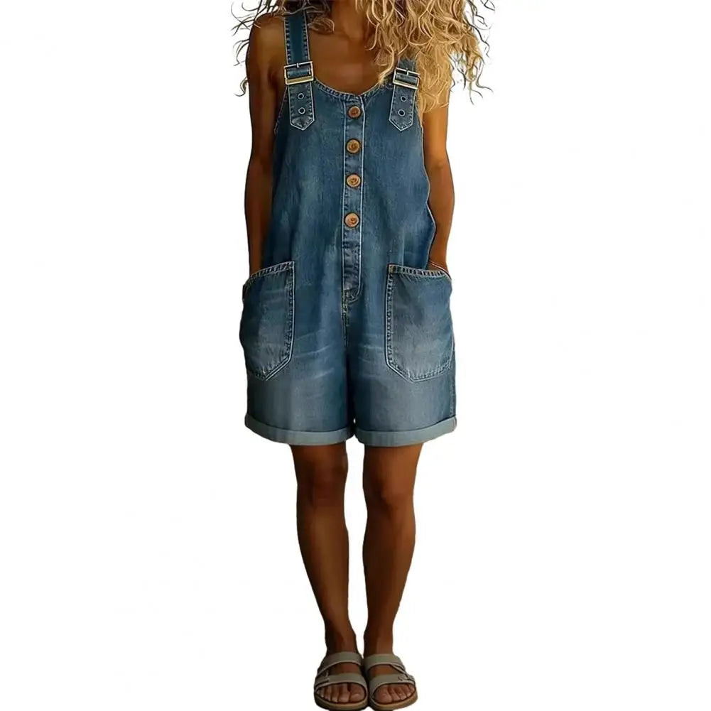 Erin Classic Denim Romper