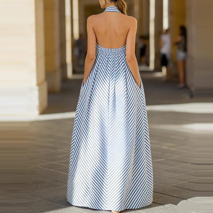 Mila Flowy Chic Striped Long Dress