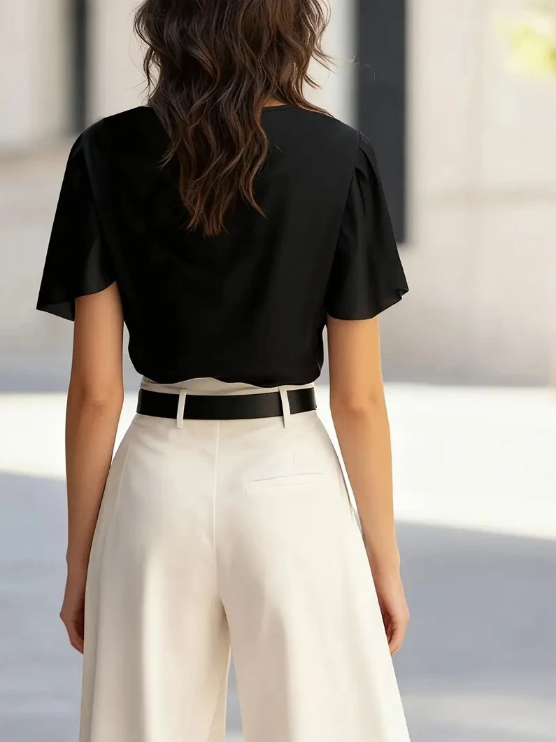 Bellamy Draped Cowl Neck Blouse
