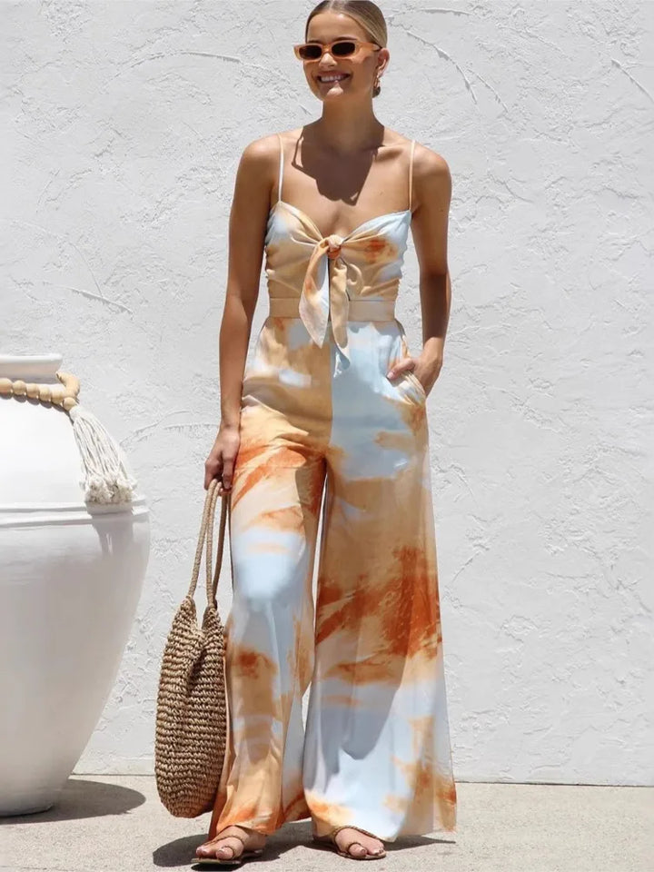 Soleia Printed Wide Leg Jumpsuit