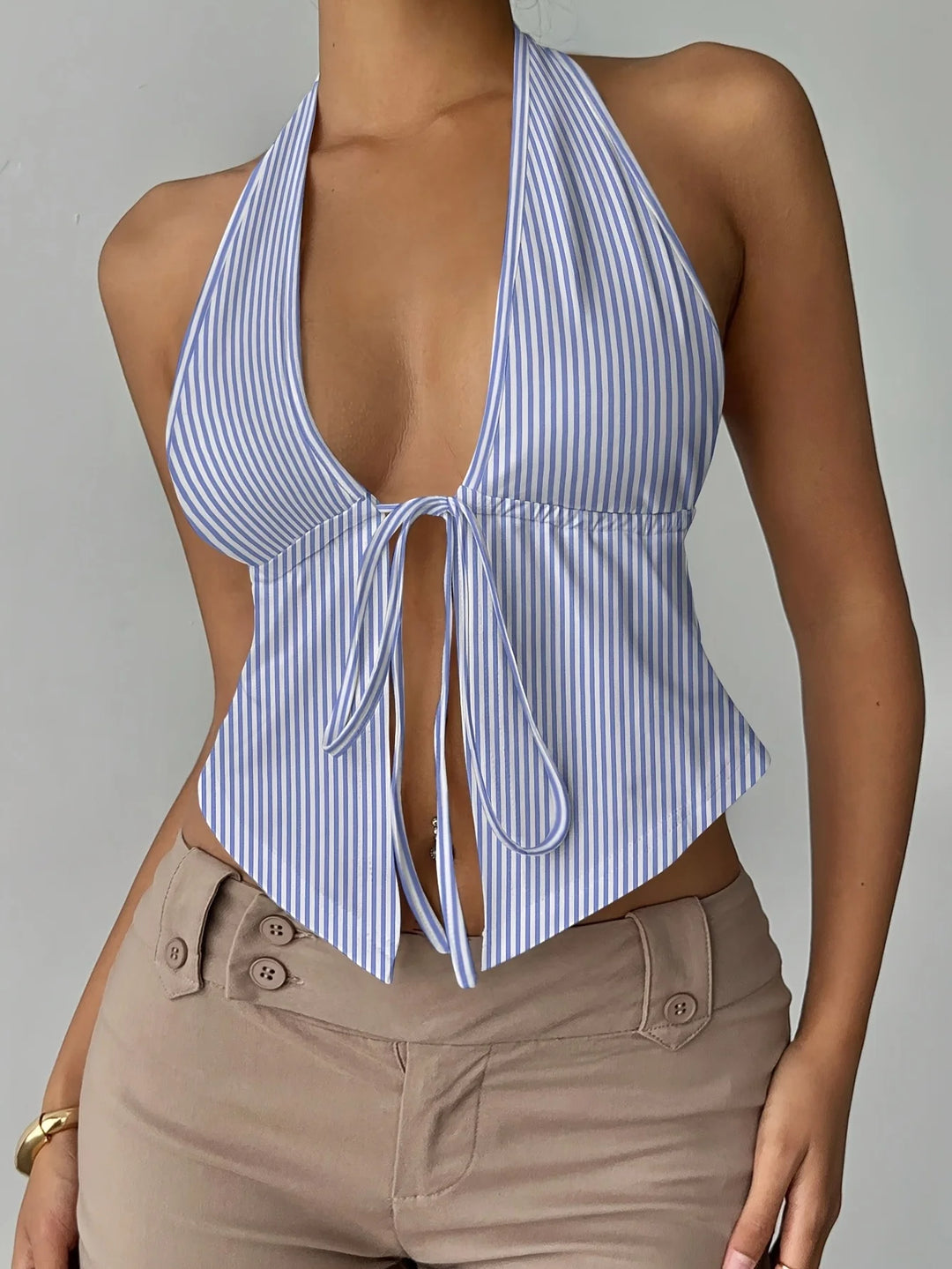 Sabrina Striped Halter Top