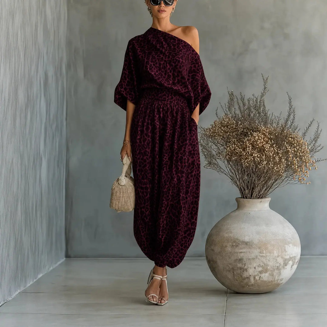 Stephanie One Shoulder Trouser Set