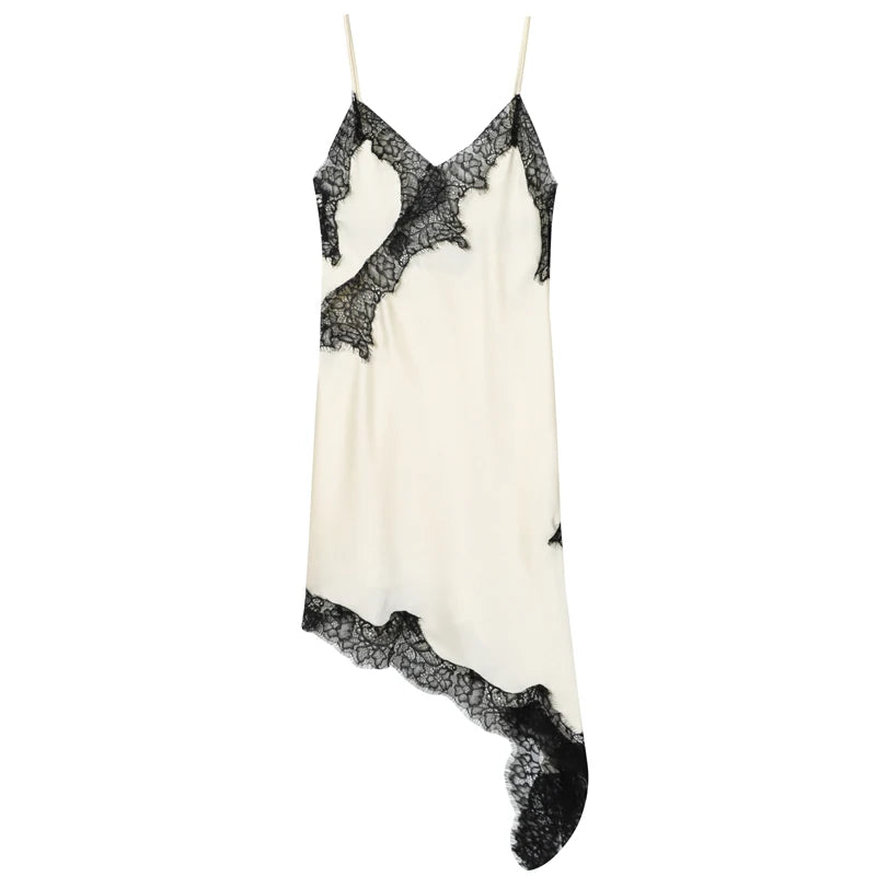 Colette Lace Asymmetrical Midi Dress