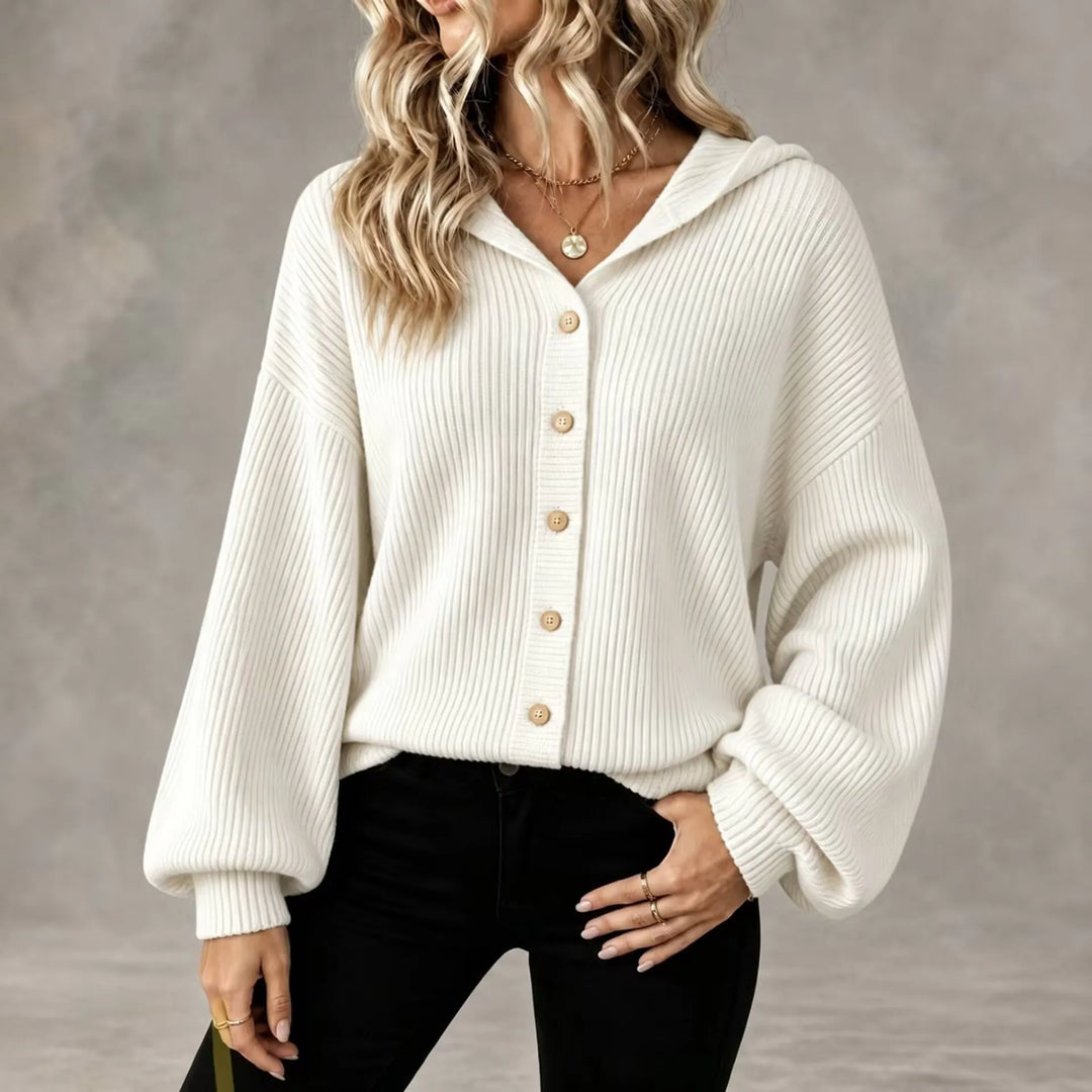Elowen Button Front Hooded Cardigan