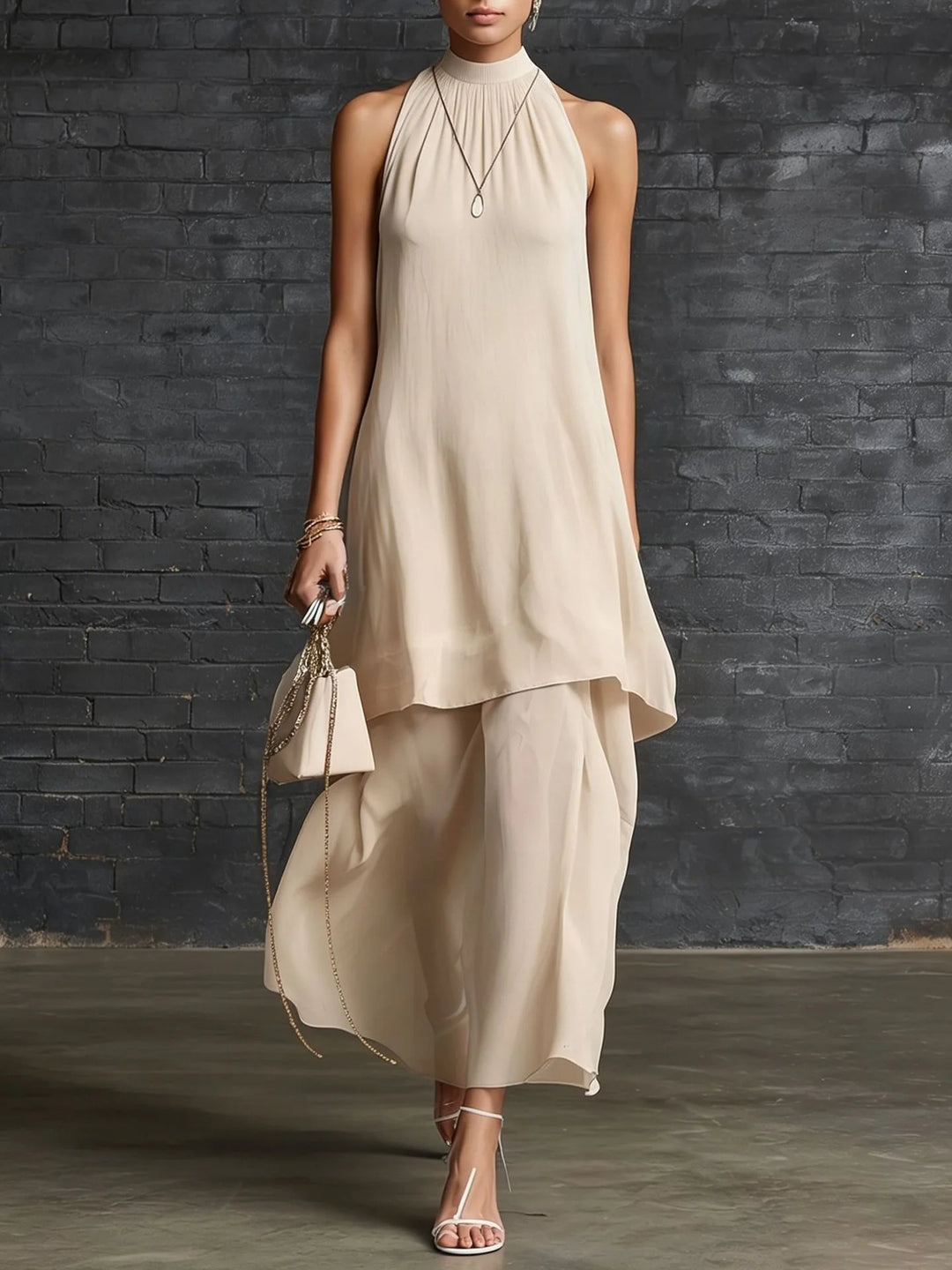 Evelyn Elegant Layered Chiffon Wedding Guest Dress