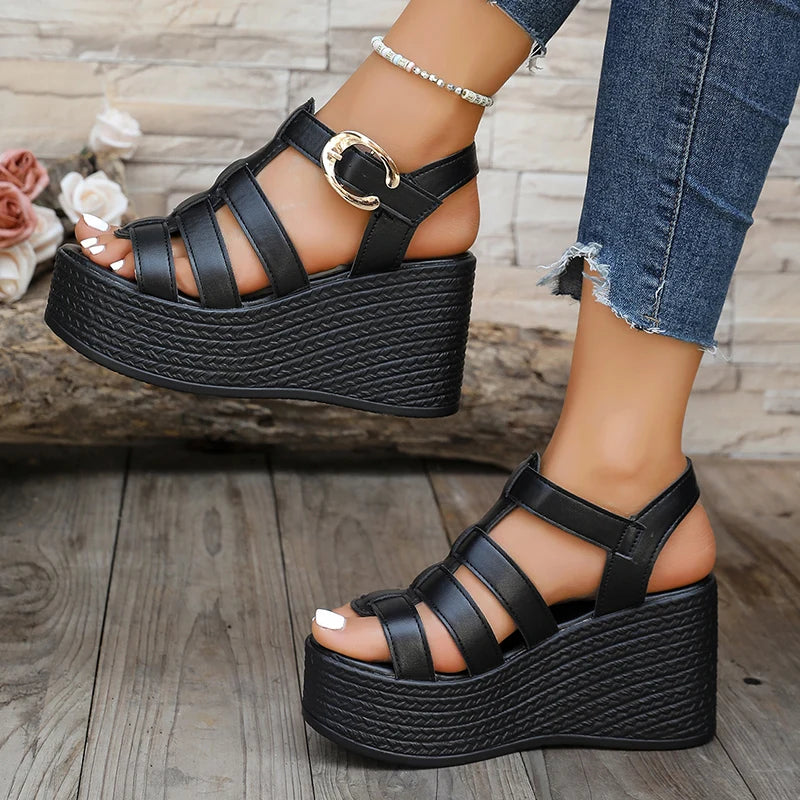 Athena Gladiator Platform Sandals