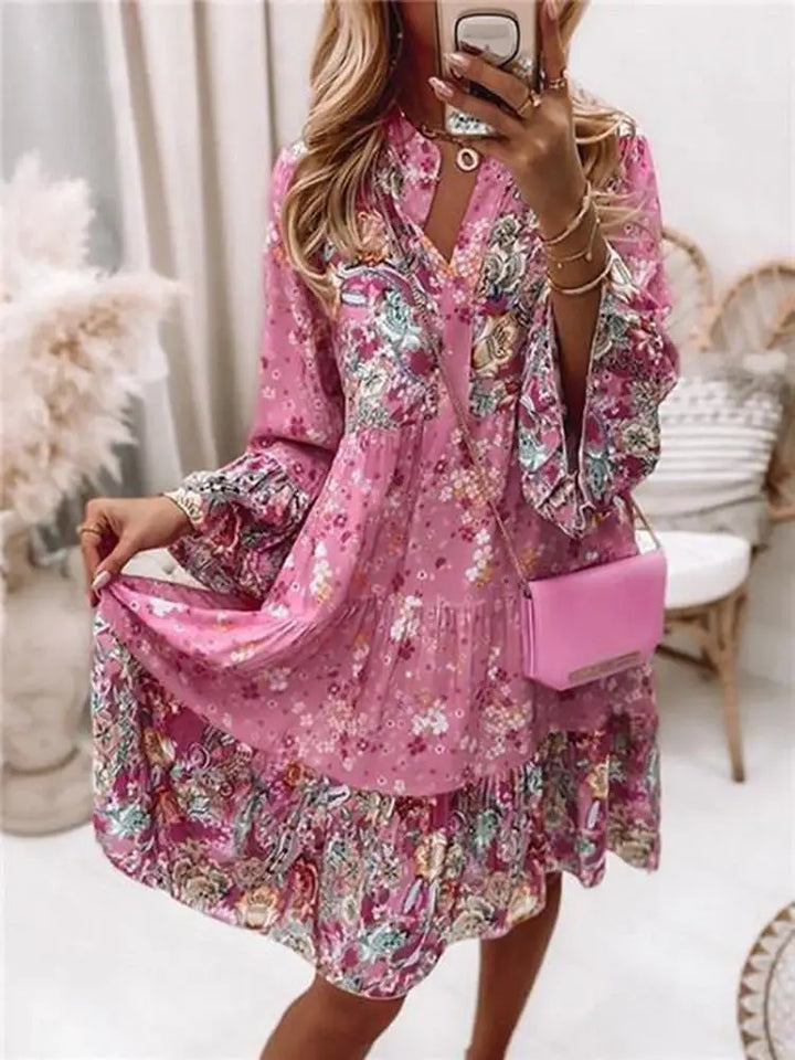 Dakota Boho Floral Mini Dress