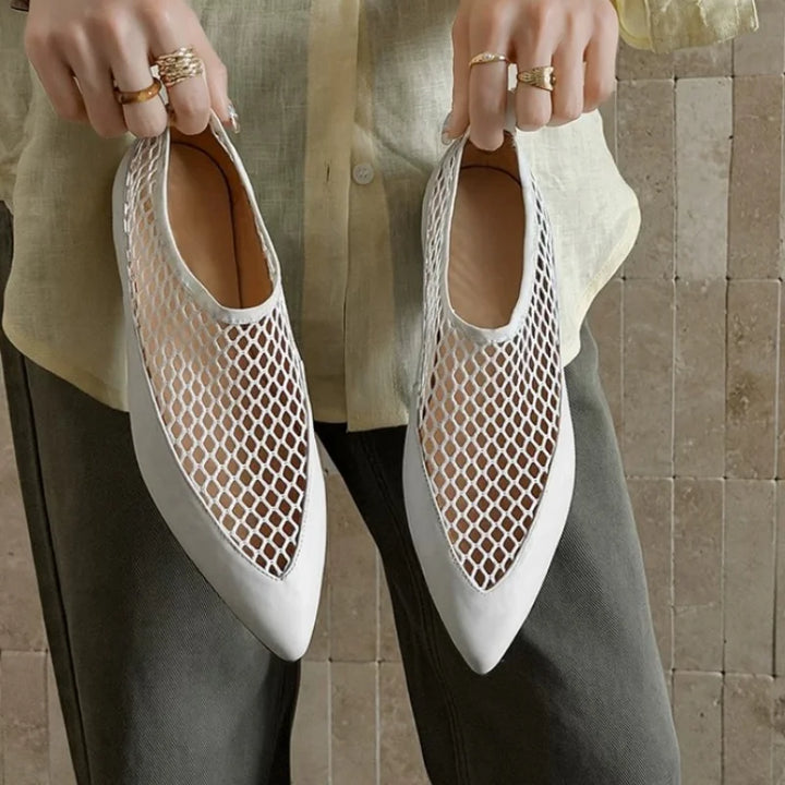 Noelle Pointed Toe Mesh Flats