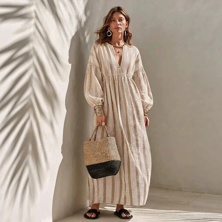 Harriet Relaxed Striped Midi Dress
