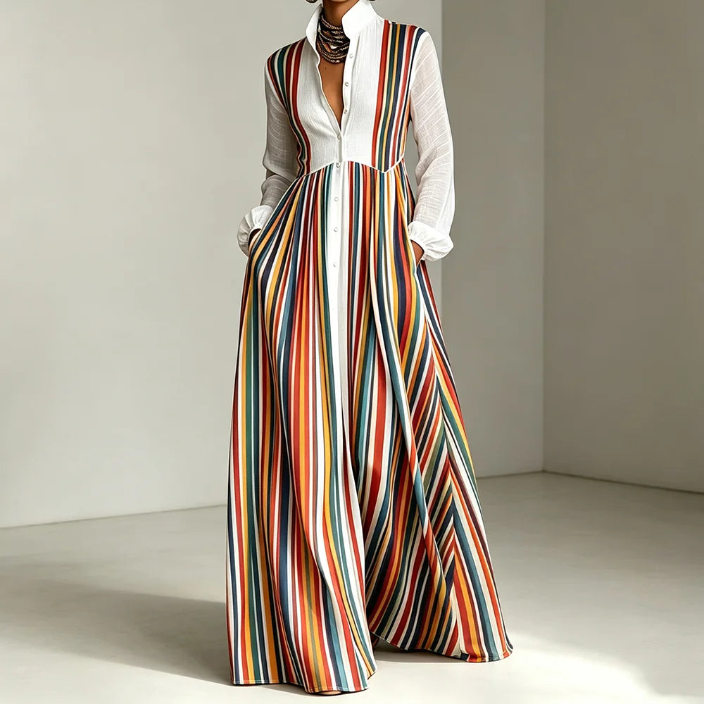 Anabelle Striped Pocket Maxi Dress