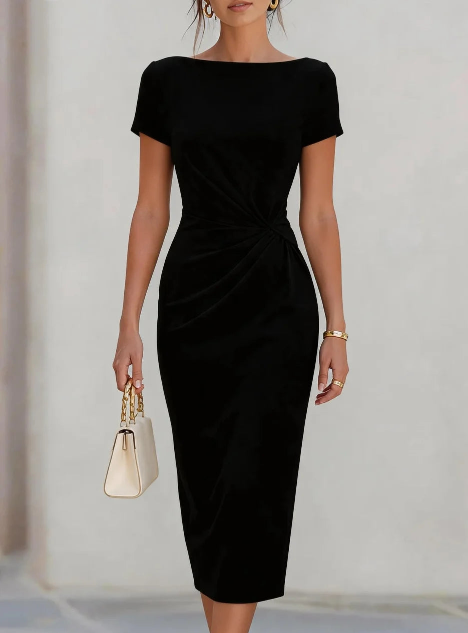 Adelaide Ruched Sheath Midi Dress