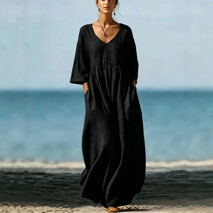 Sierra Linen Blend Maxi Dress