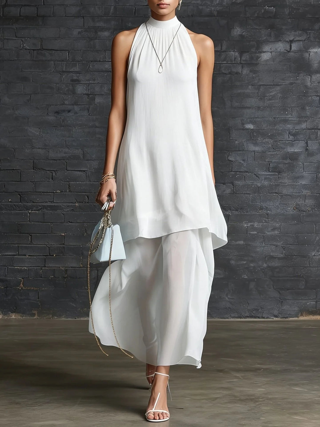 Evelyn Elegant Layered Chiffon Wedding Guest Dress