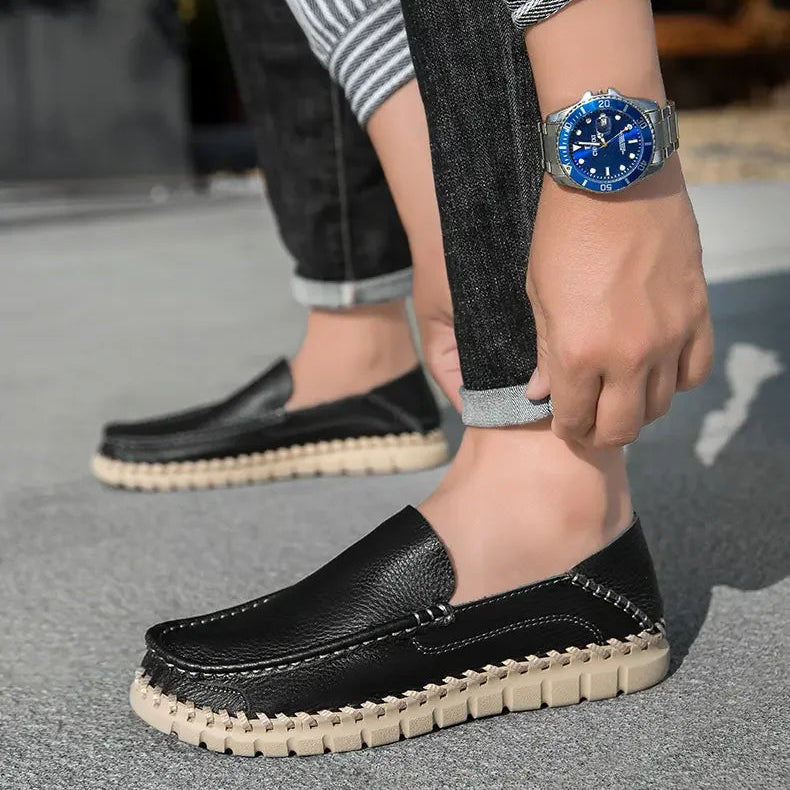 Emerson Leather Slip On Moccasins