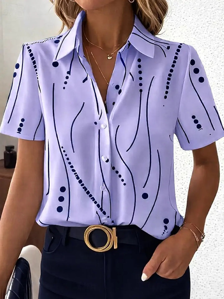 Marlowe Abstract Print Blouse