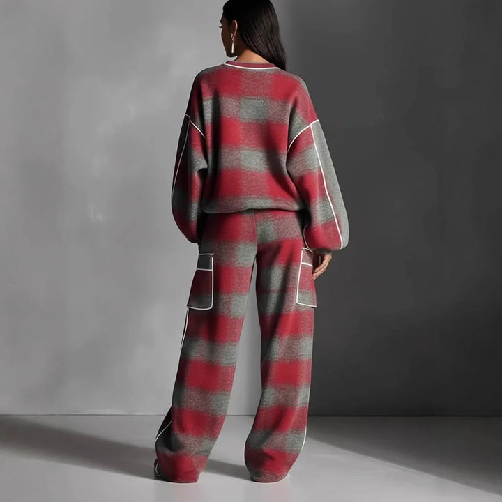 Emmeline Plaid Loose Two-Piece Set