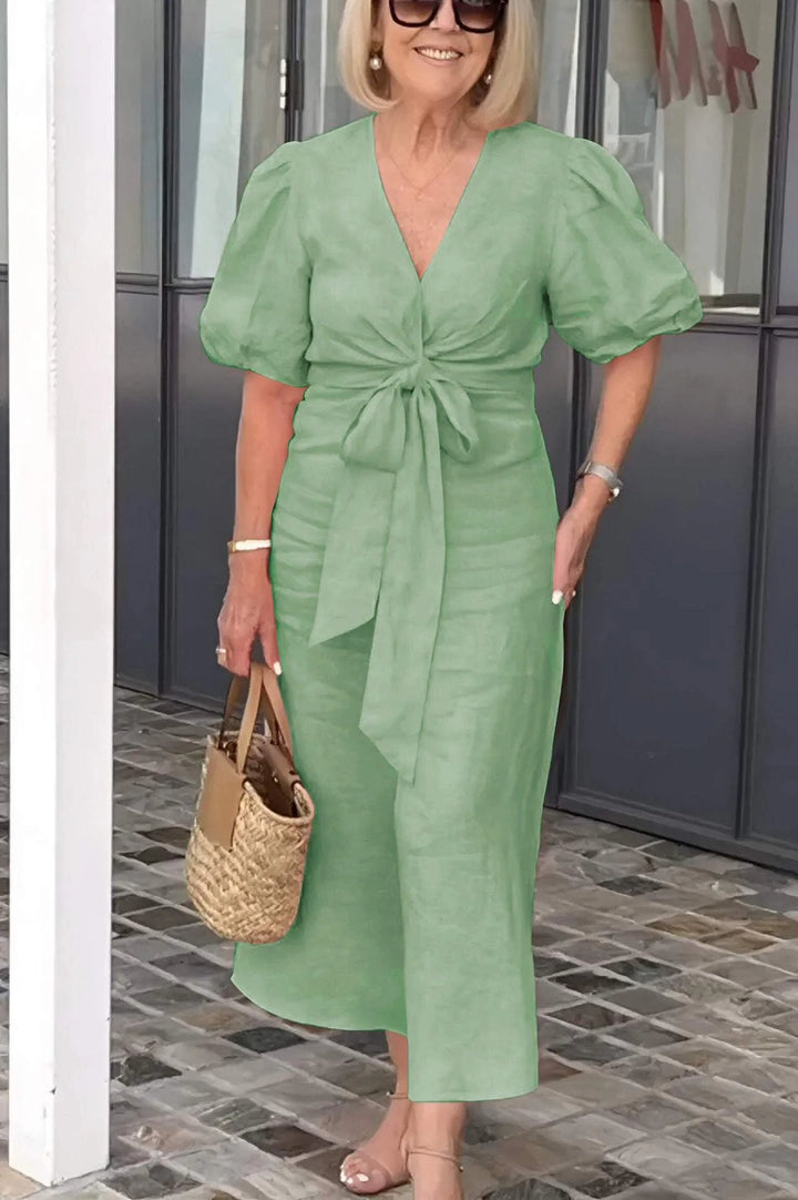 Natalie Relaxed Tie Waist Midi Dress