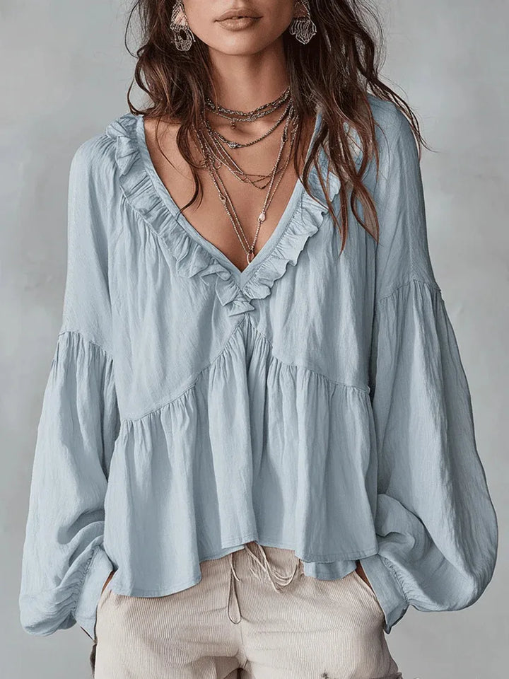 Elara Ruffle Blouse