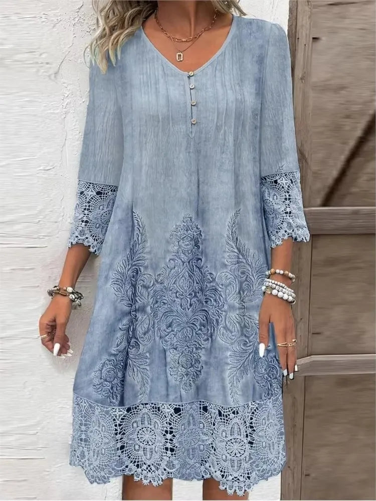 Rosalie Lace Trim Maxi Dress