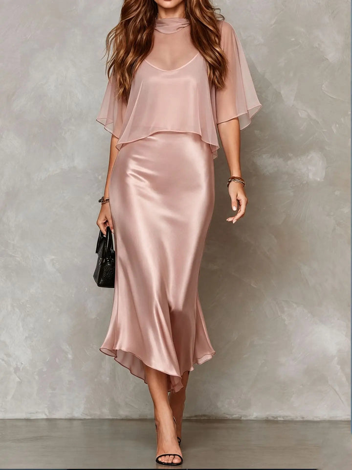 Valentina Satin Midi Dress Set