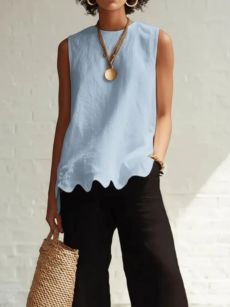 Aubrielle Flowy Sleeveless Casual Top
