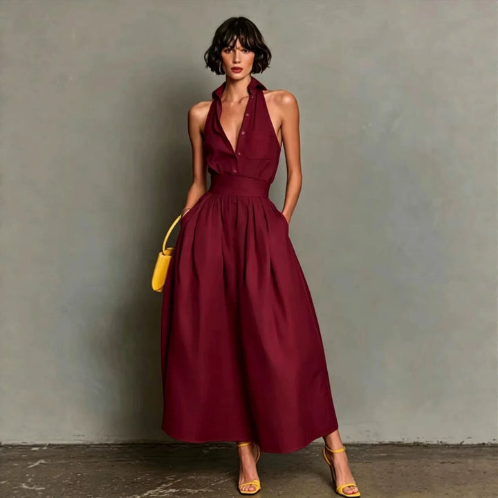 Cassidy Collar Shirt Midi Dress