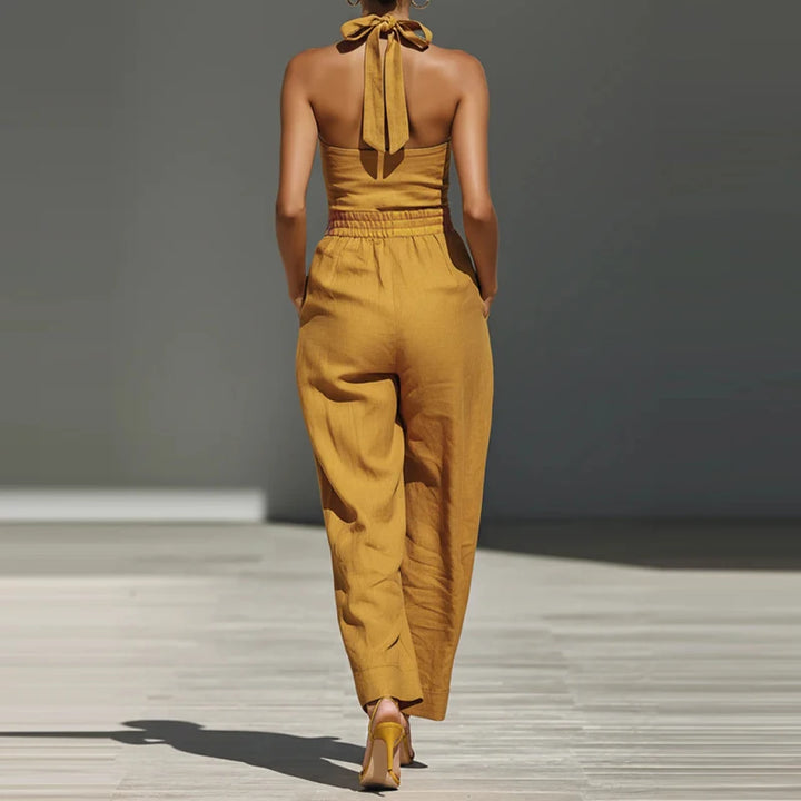 Melissa Draped Halter Jumpsuit
