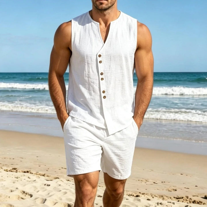 John Button Front Short Set