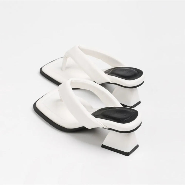 Angela Square Toe Heel Flip Flops