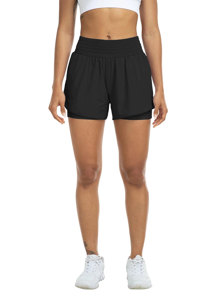 Andrea High-Waisted Track Shorts