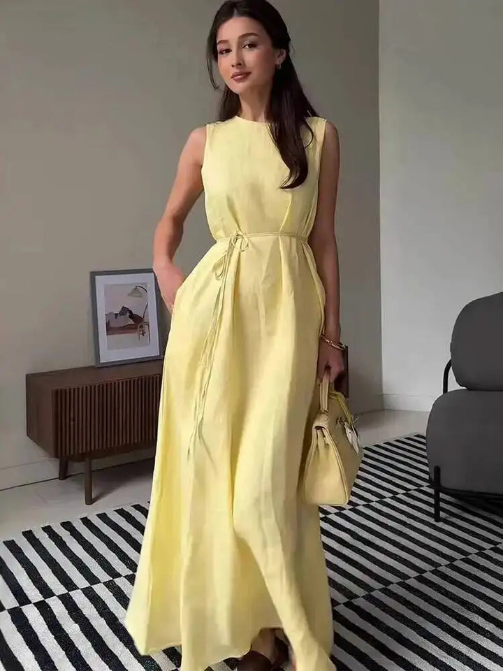 Winnie Waist Tie Maxi Dress