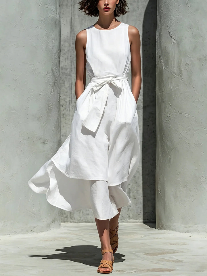 Caitlin Elegant Flowy Midi Dress