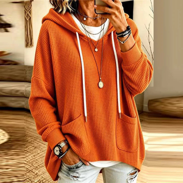 Brenna Waffle Pullover Hoodie