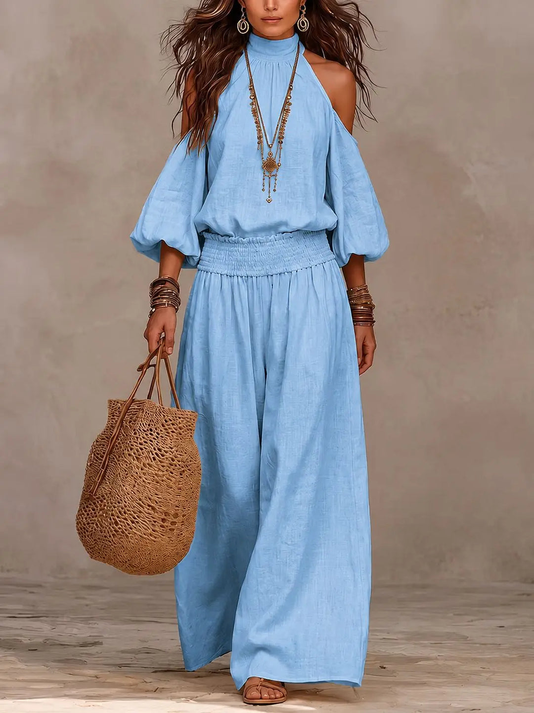 Camila Off Shoulder Pants Set