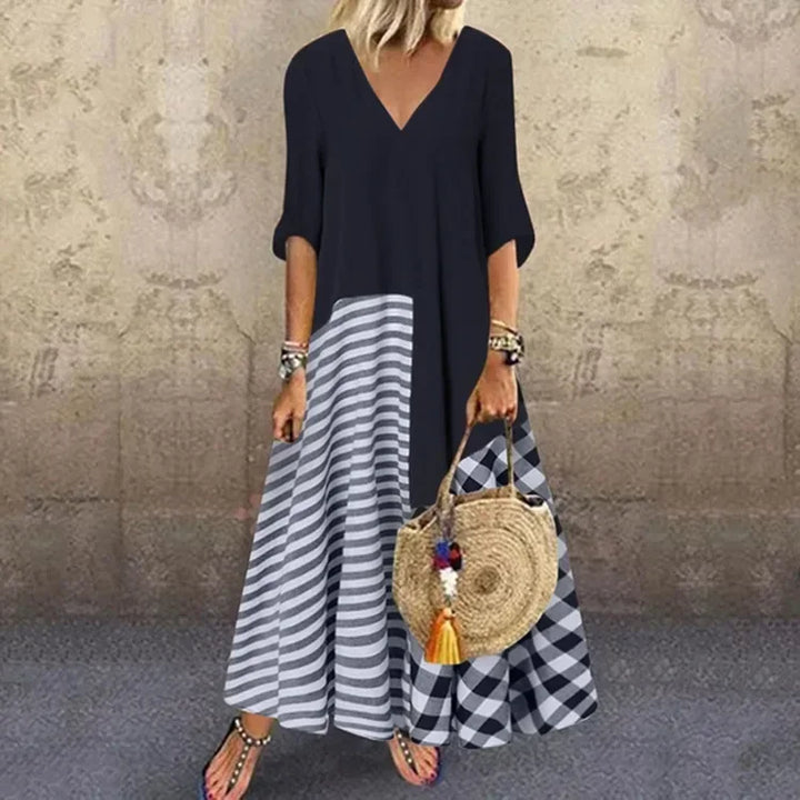 Sienna Color Block Maxi Dress