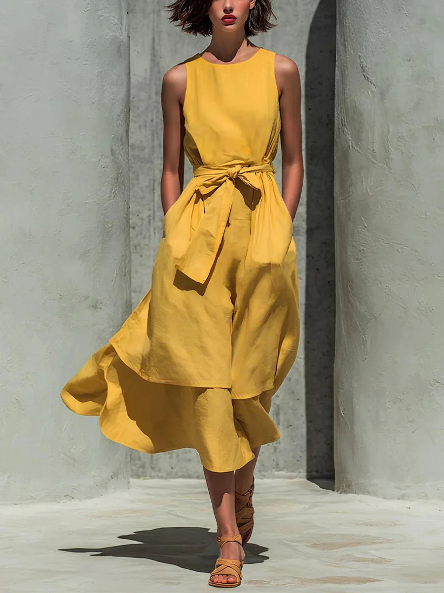 Caitlin Elegant Flowy Midi Dress