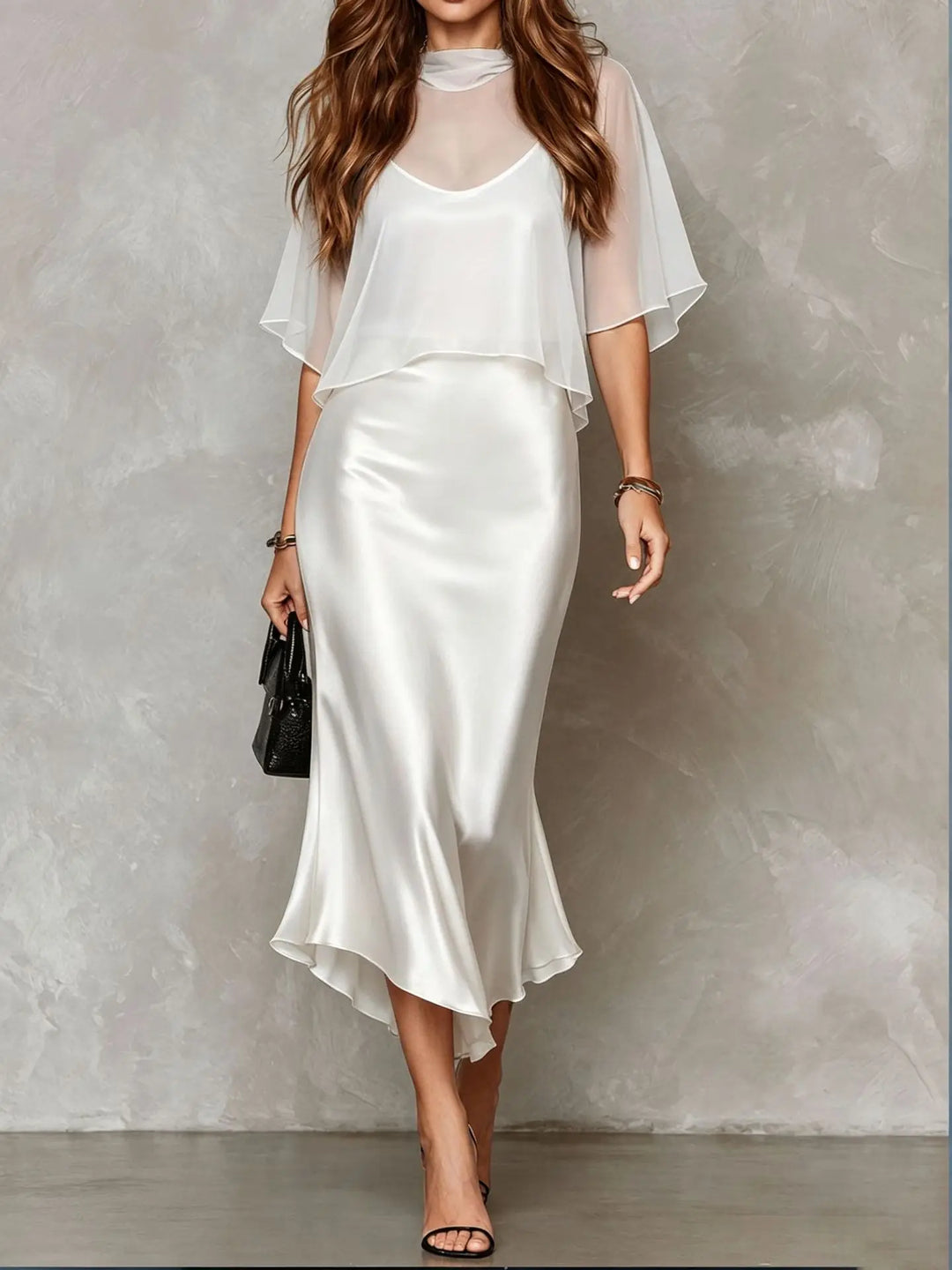 Valentina Satin Midi Dress Set