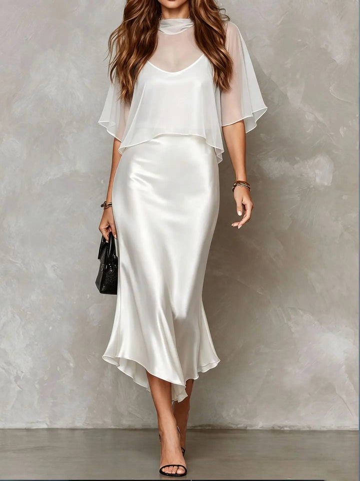 Valentina Satin Midi Dress Set