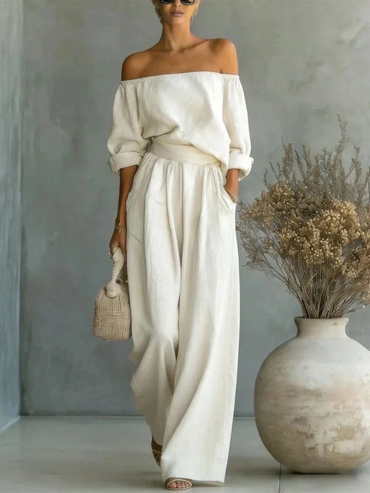 Abbey Off Shoulder Trouser Set
