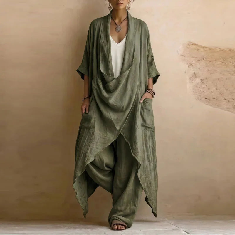 Isolde Crinkle Kimono Set