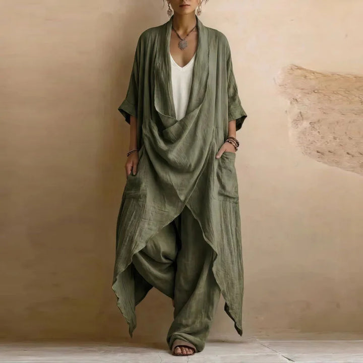Isolde Crinkle Kimono Set
