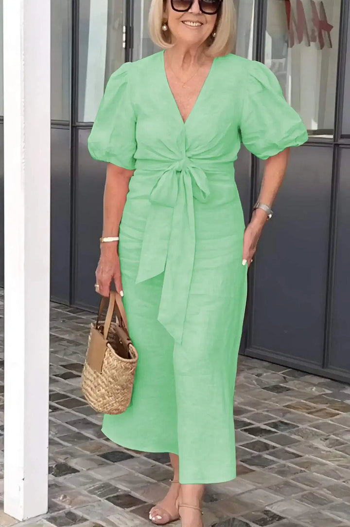 Natalie Relaxed Tie Waist Midi Dress