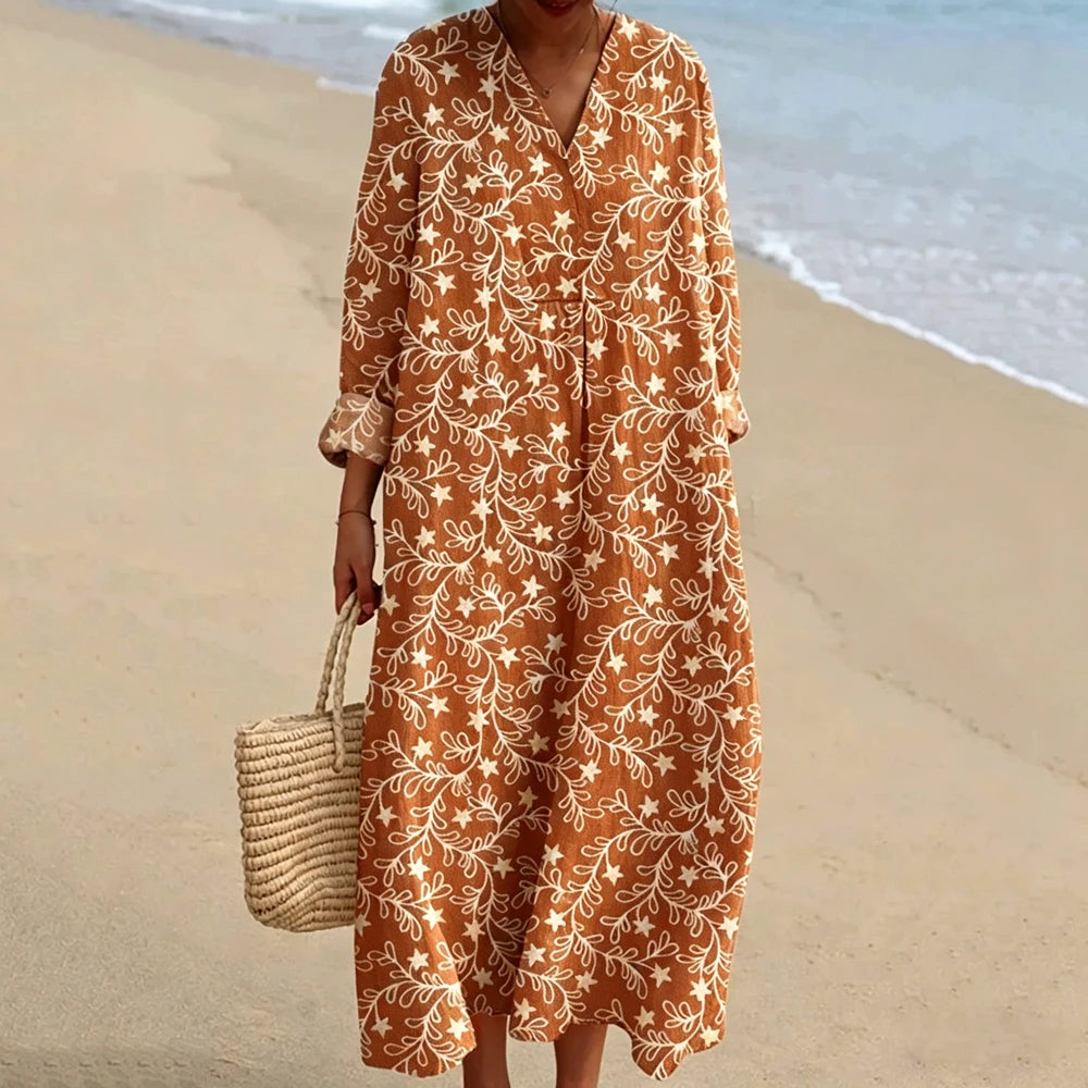 Margaux Boho Print Maxi Dress